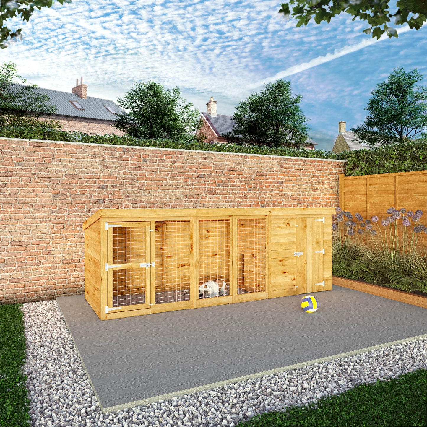 12 x 4 Berkshire Dog Kennel & Run