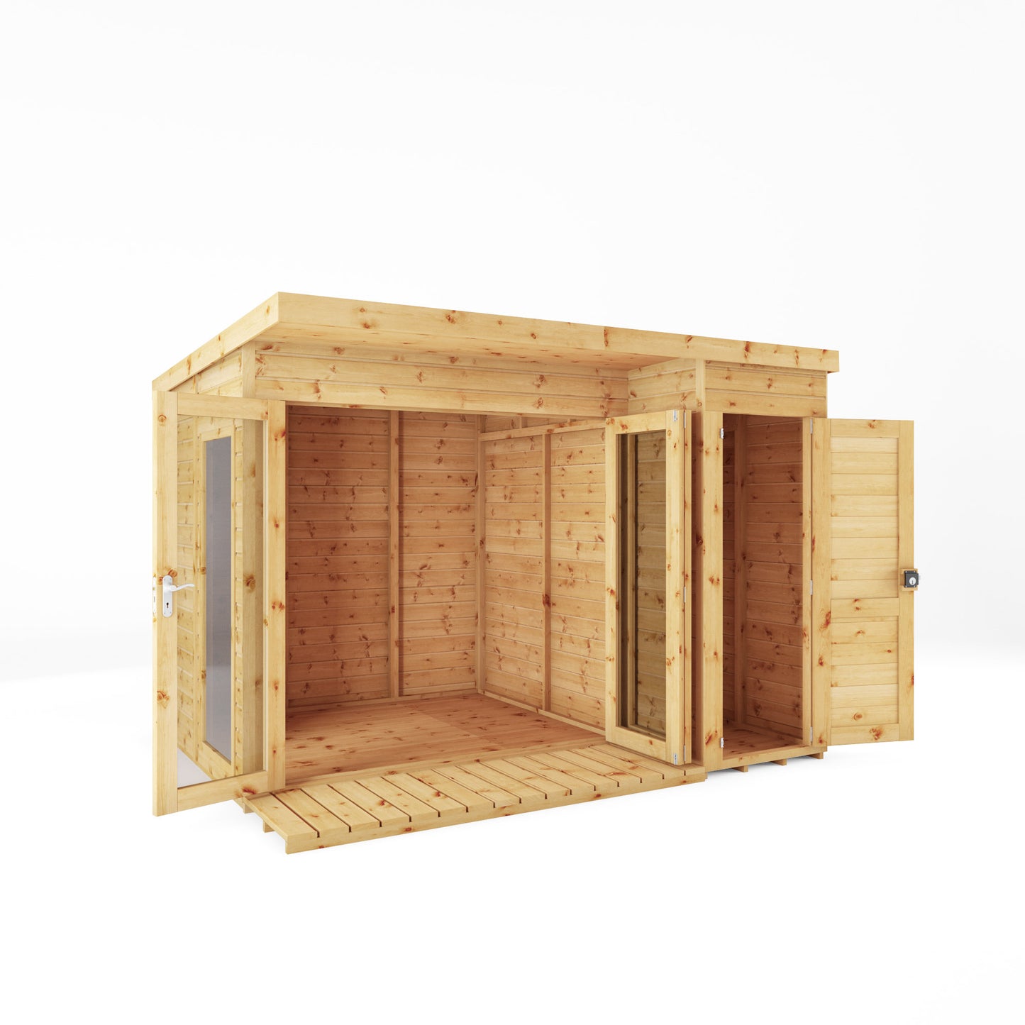 10 x 8 Premium Garden Room Summerhouse With Side Shed