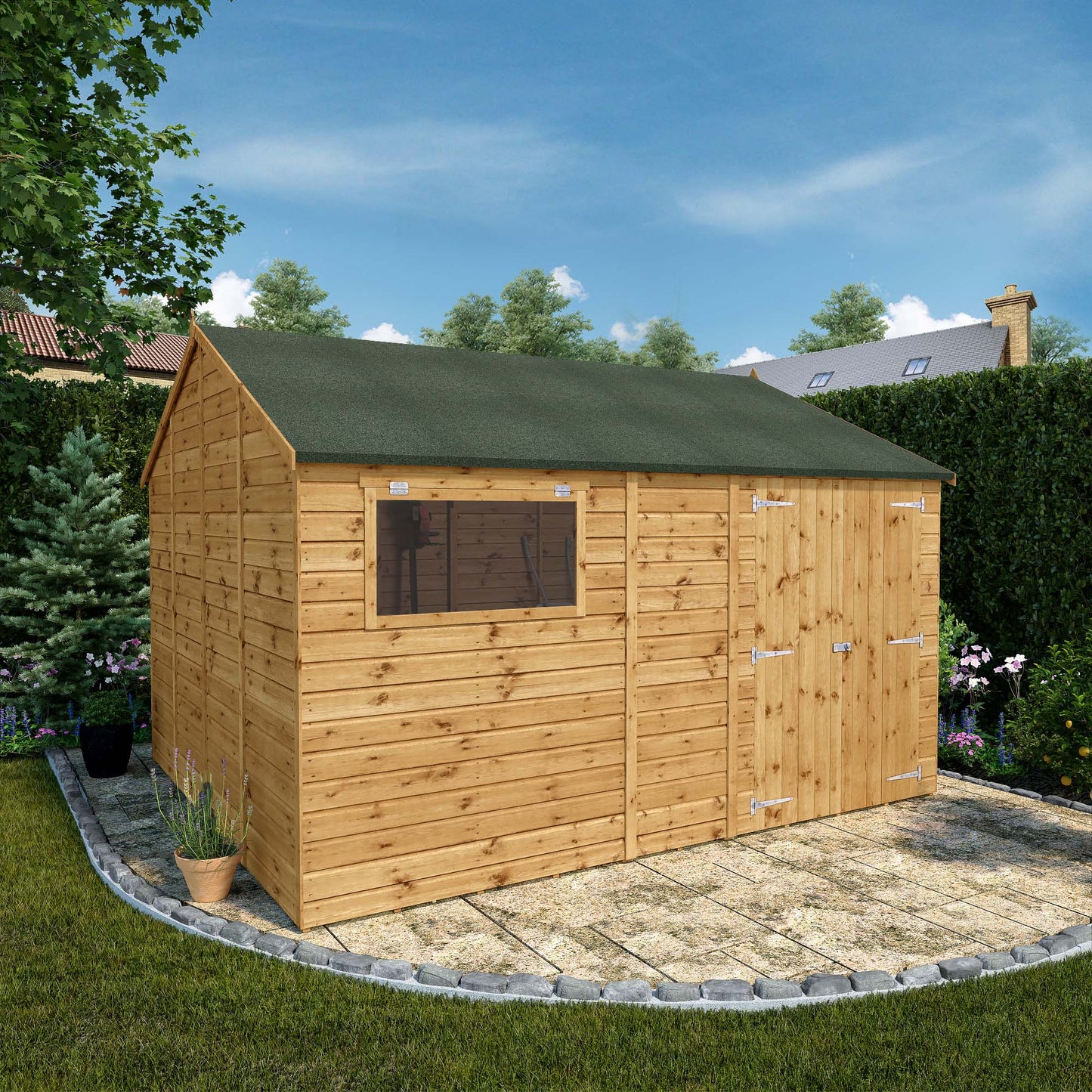 12 x 10 Premium Shiplap Reverse Apex Workshop