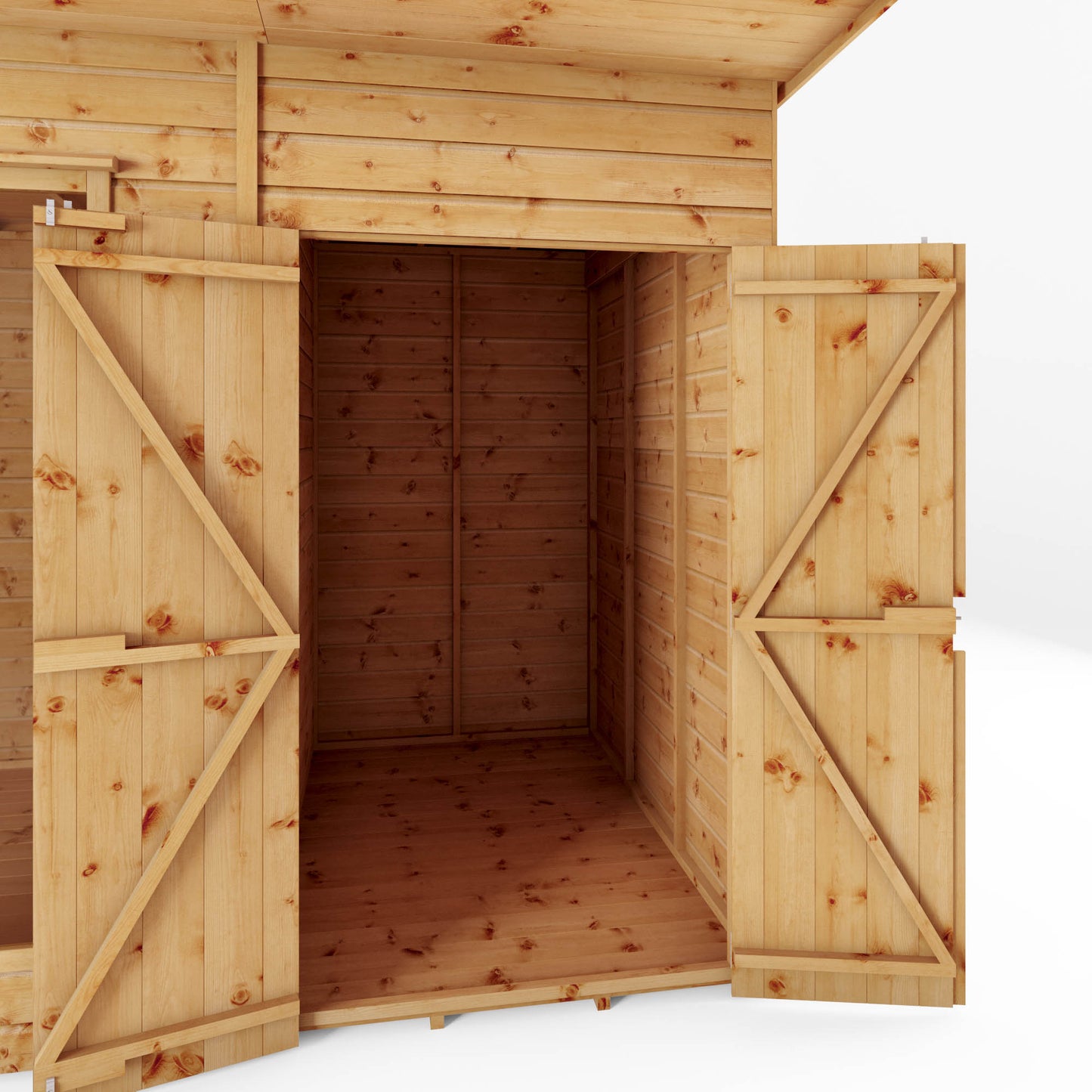 12 x 6 Maine Pent Summerhouse With Side Shed