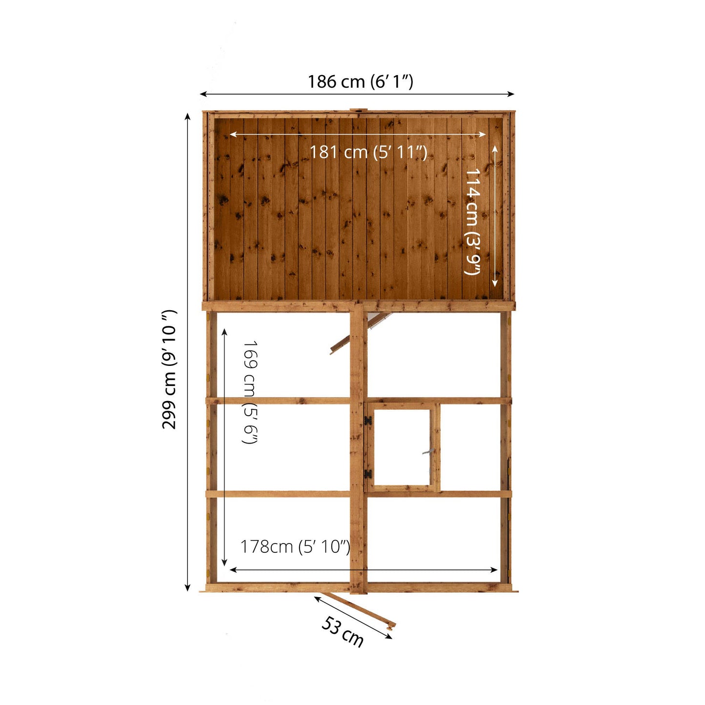 10 x 6 Traditional Apex Greenhouse Combi Shed