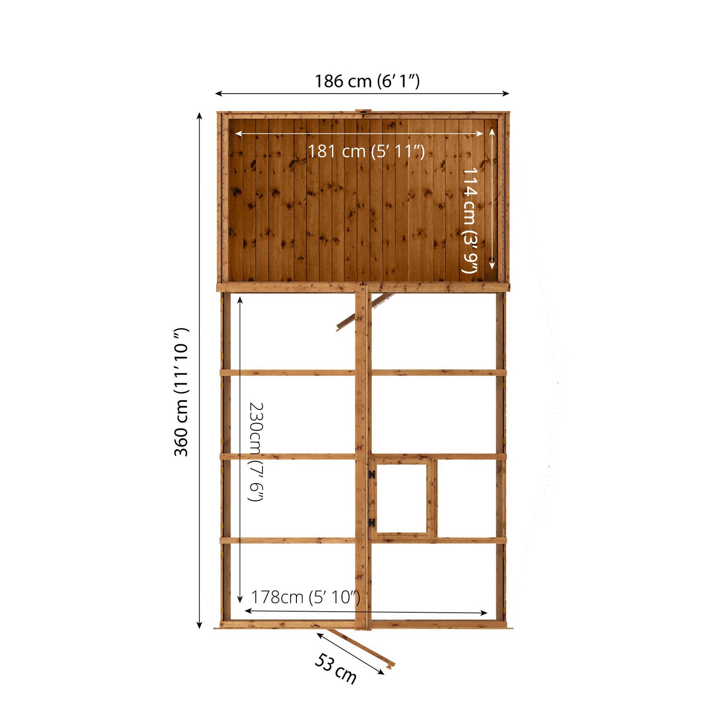 12 x 6 Traditional Apex Greenhouse Combi Shed