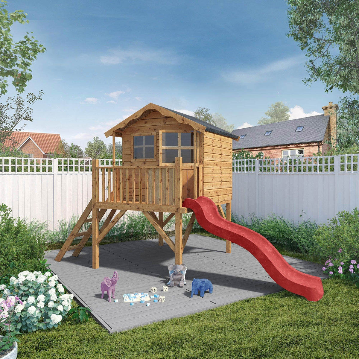 Poppy Playhouse with Tower & Slide