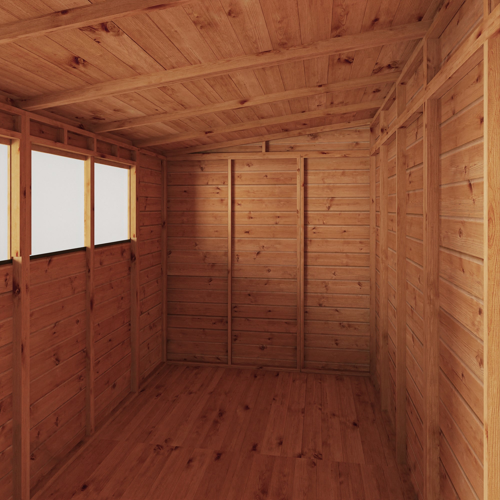 10 x 6 Woodsman Shiplap Pent - Styrene