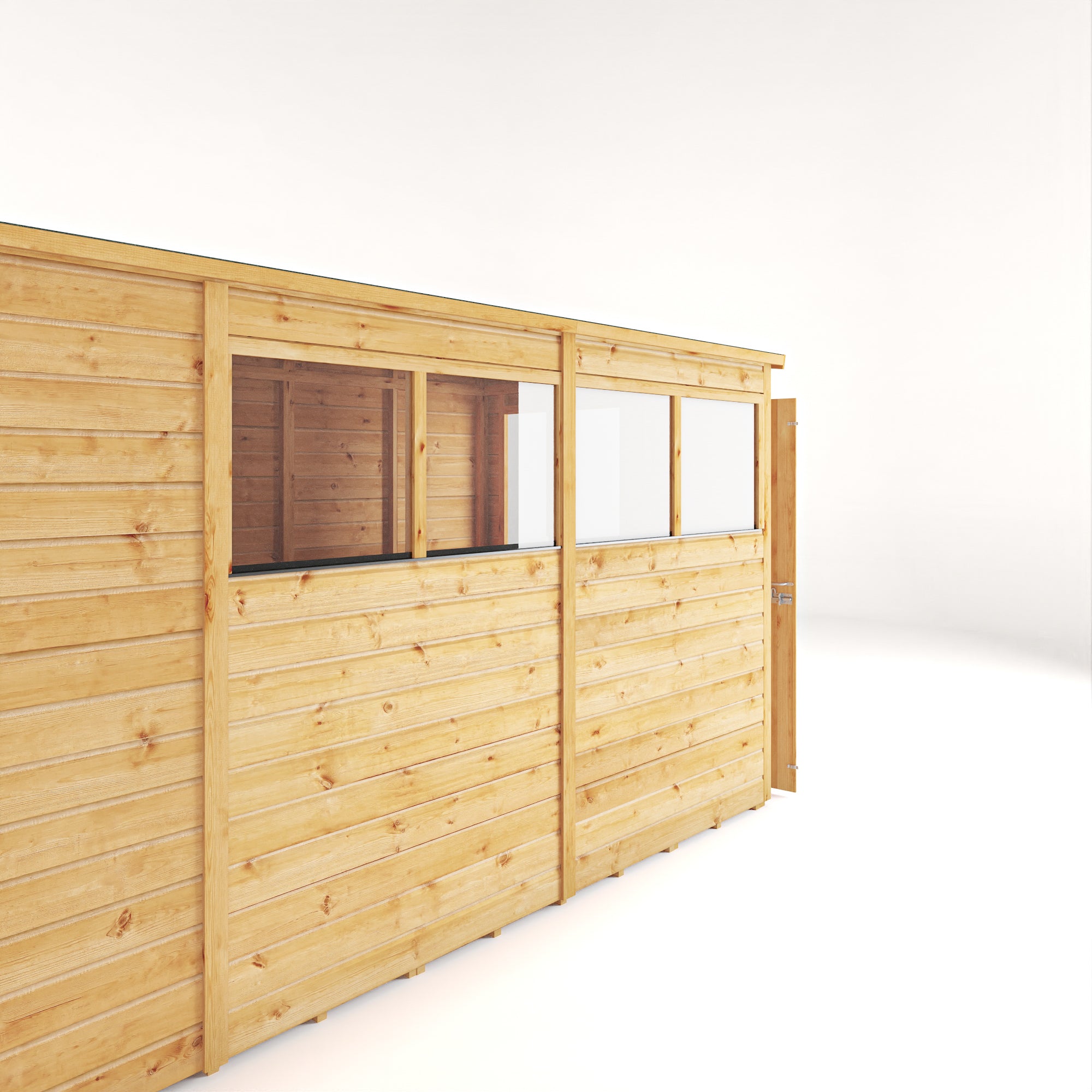 10 x 8 Woodsman Shiplap Pent - Glass