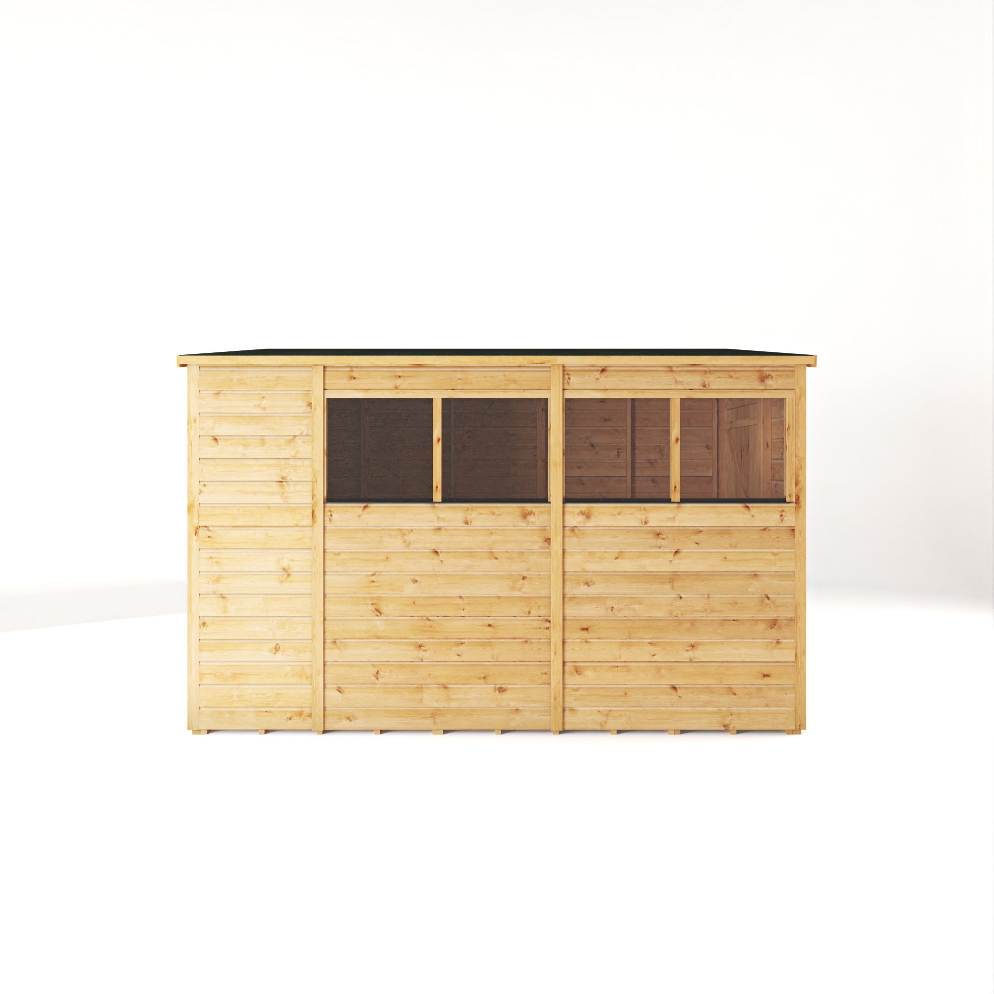10 x 8 Woodsman Shiplap Pent - Glass