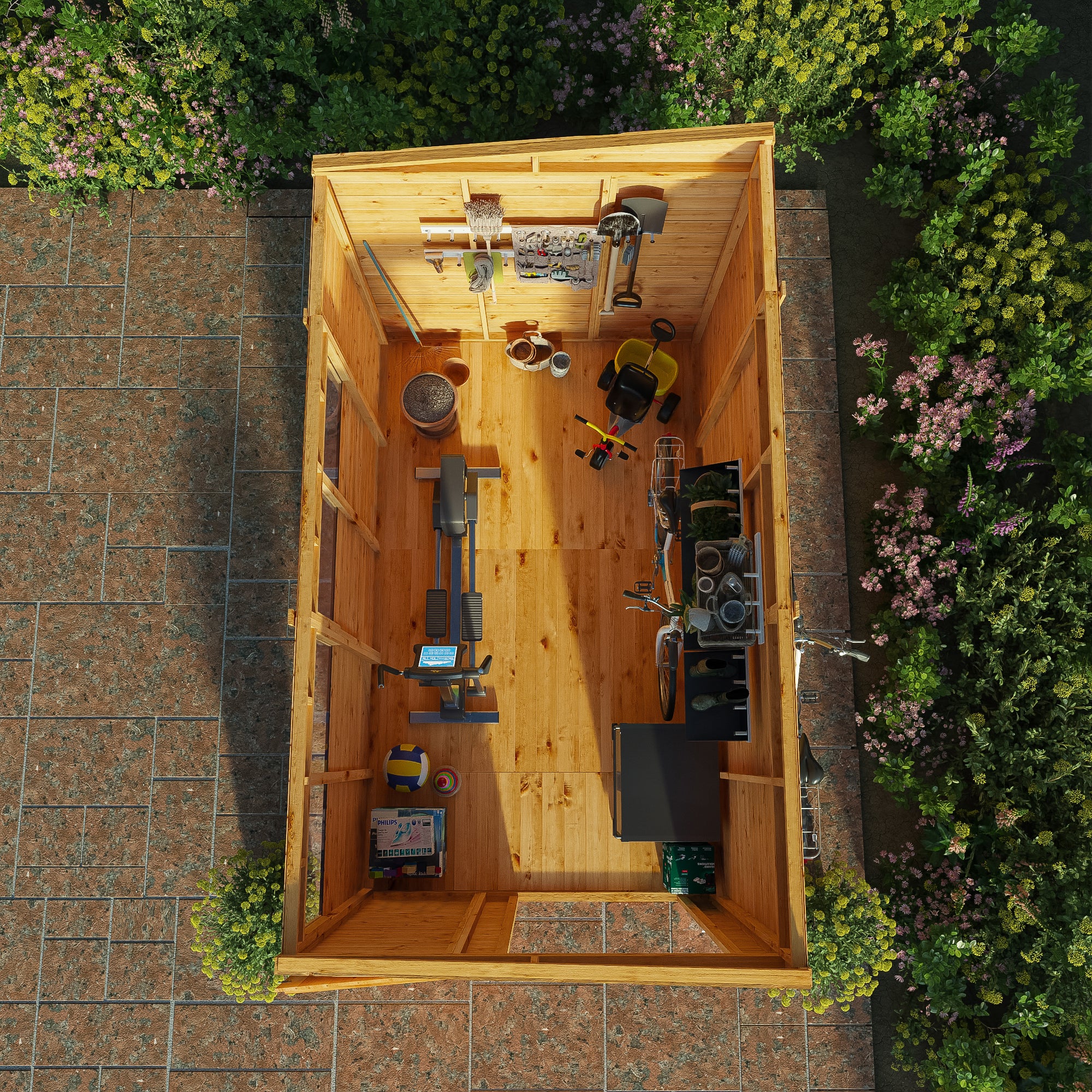 10 x 6 Woodsman Shiplap Pent - Styrene