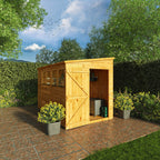 10 x 8 Woodsman Shiplap Pent - Glass