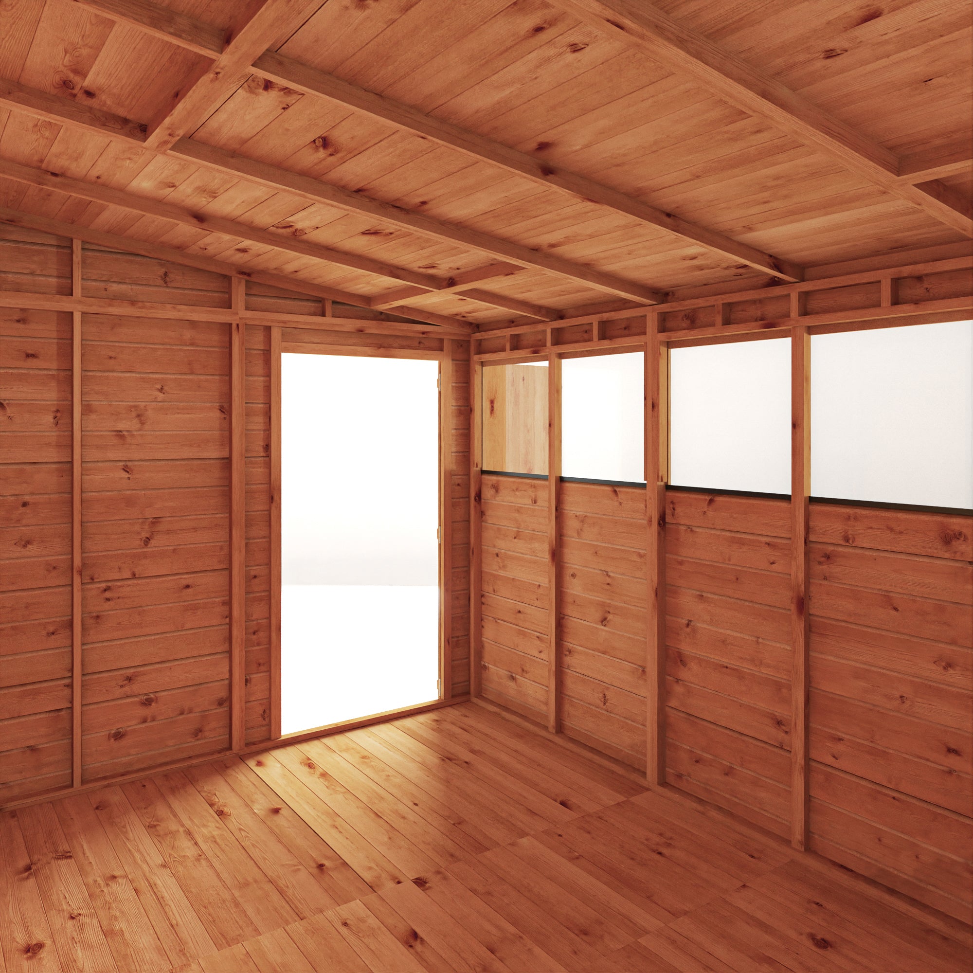 10 x 8 Woodsman Shiplap Pent - Styrene