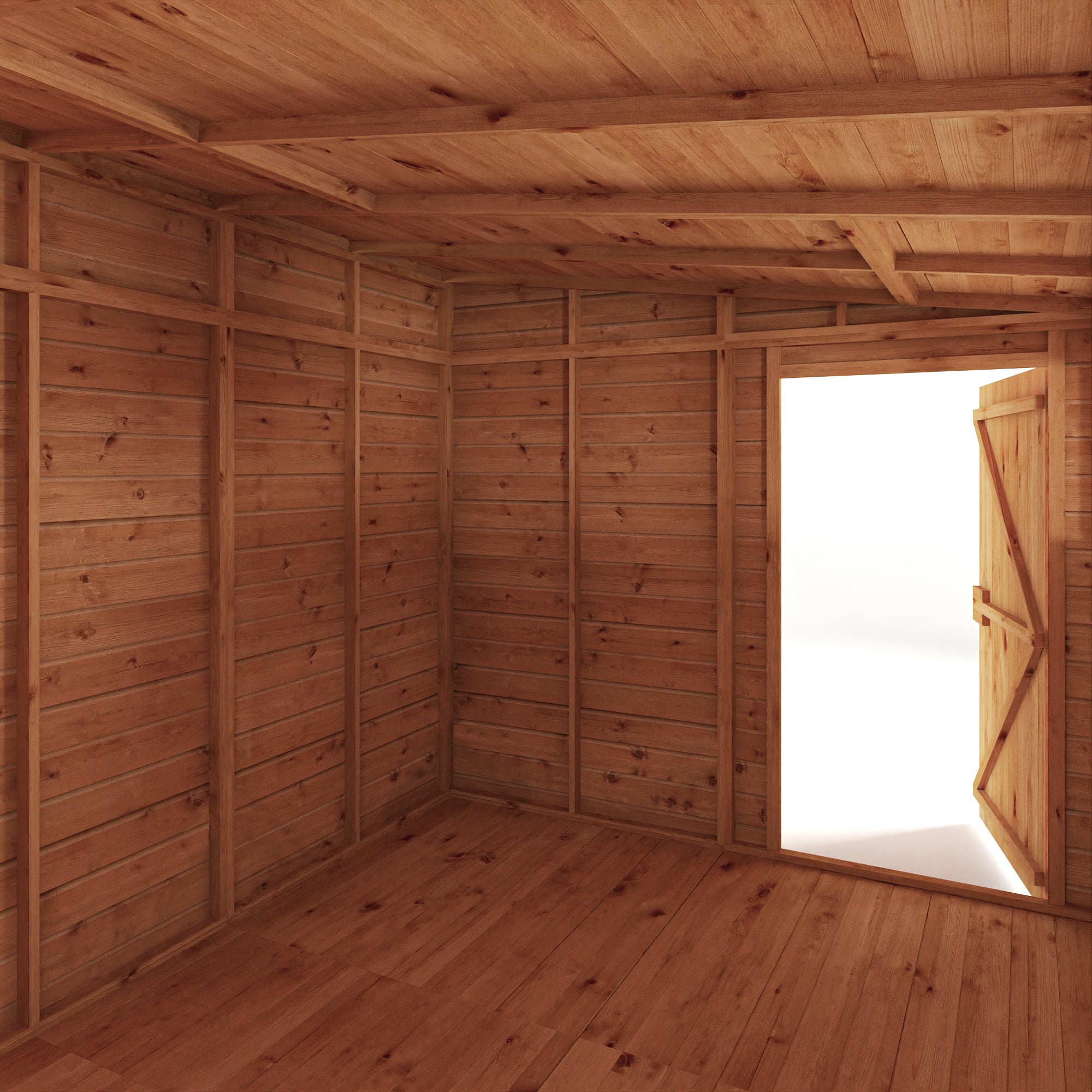 10 x 8 Woodsman Shiplap Pent - Styrene