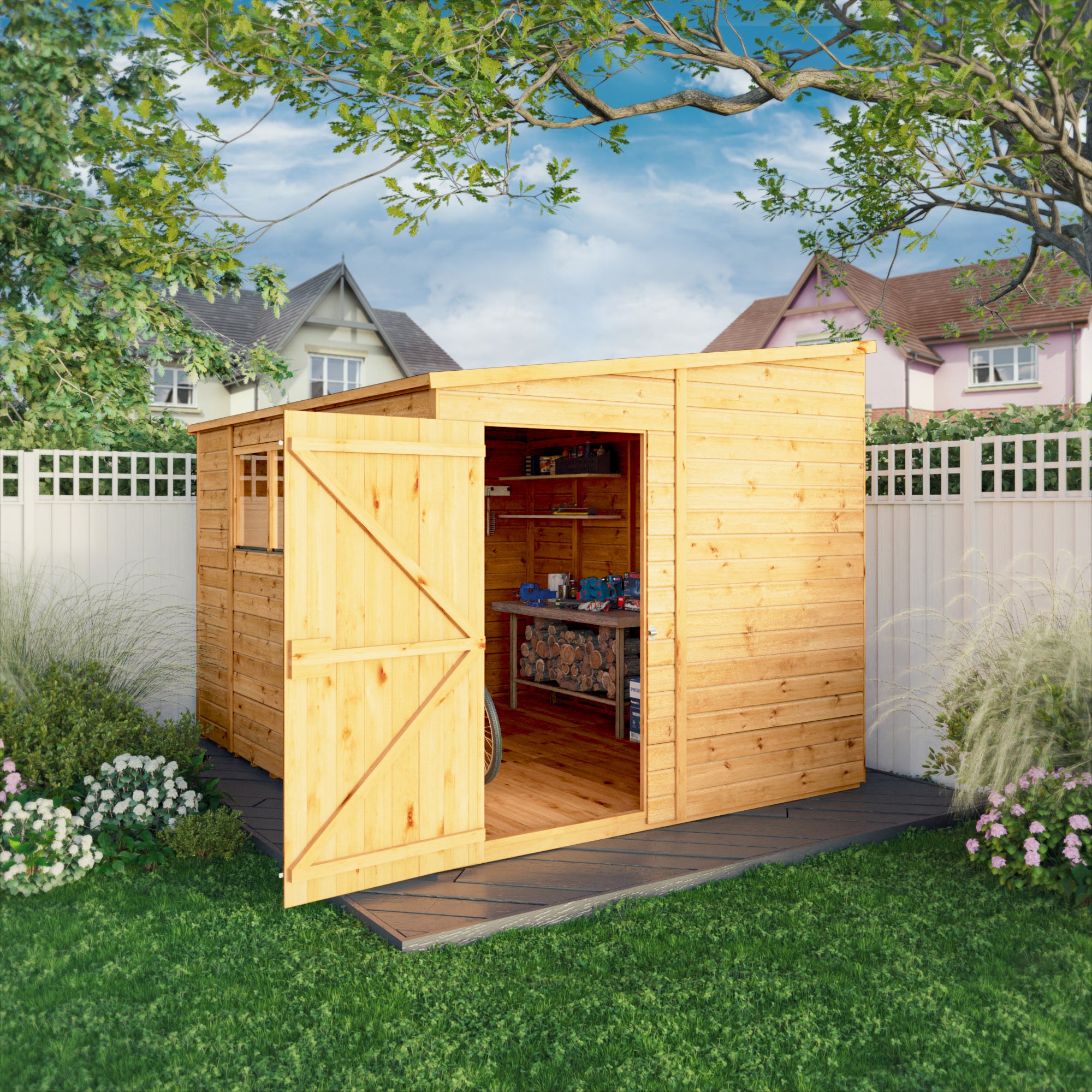 10 x 8 Woodsman Shiplap Pent - Styrene