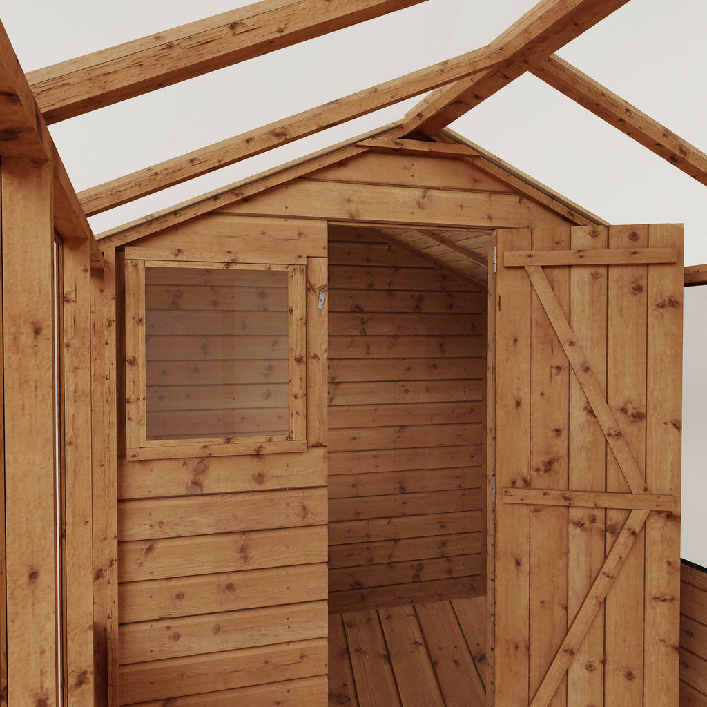 12 x 6 Traditional Apex Greenhouse Combi Shed