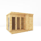 10 x 8 Premium Garden Room Summerhouse With Side Shed