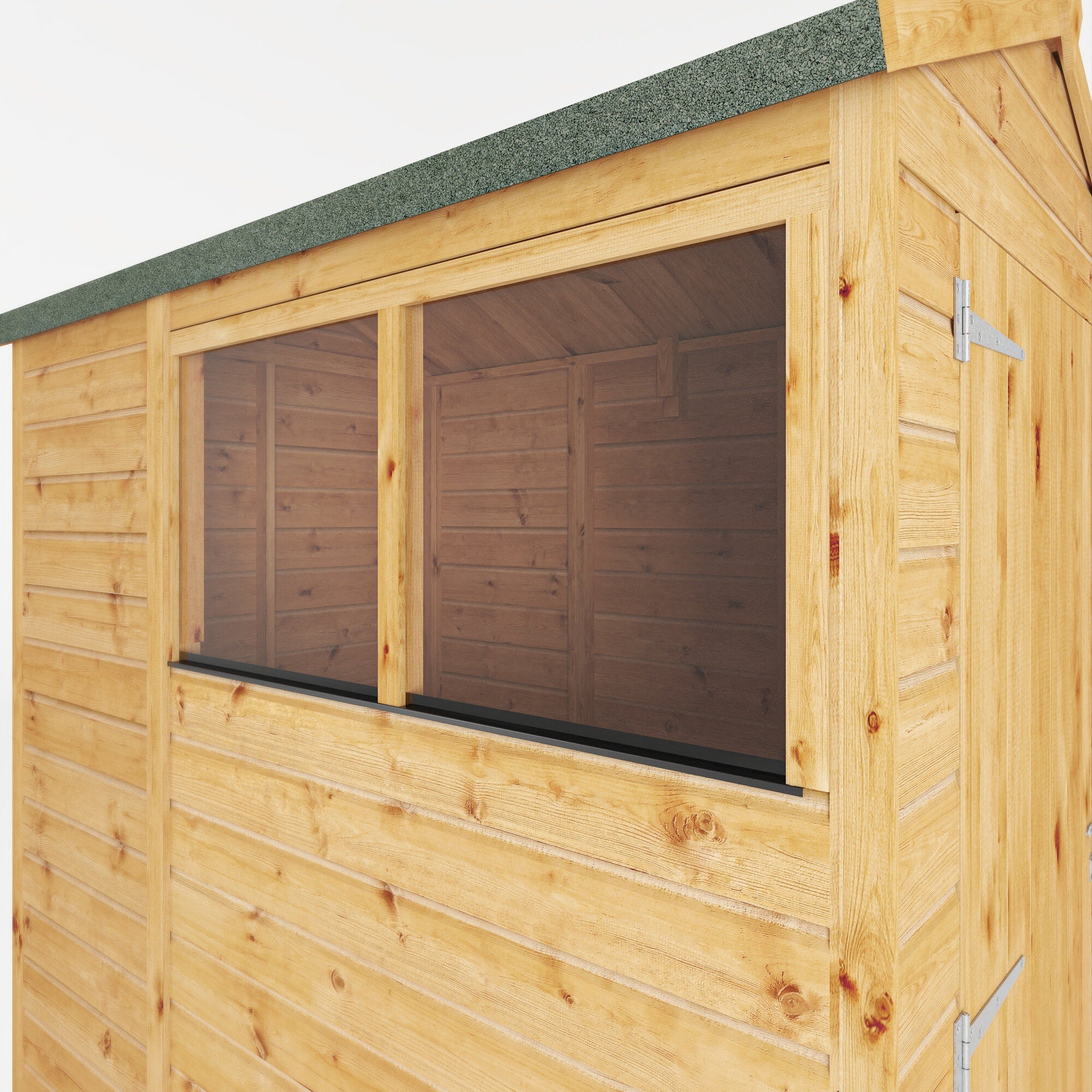 6 x 4 Woodsman Shiplap Apex - Glass