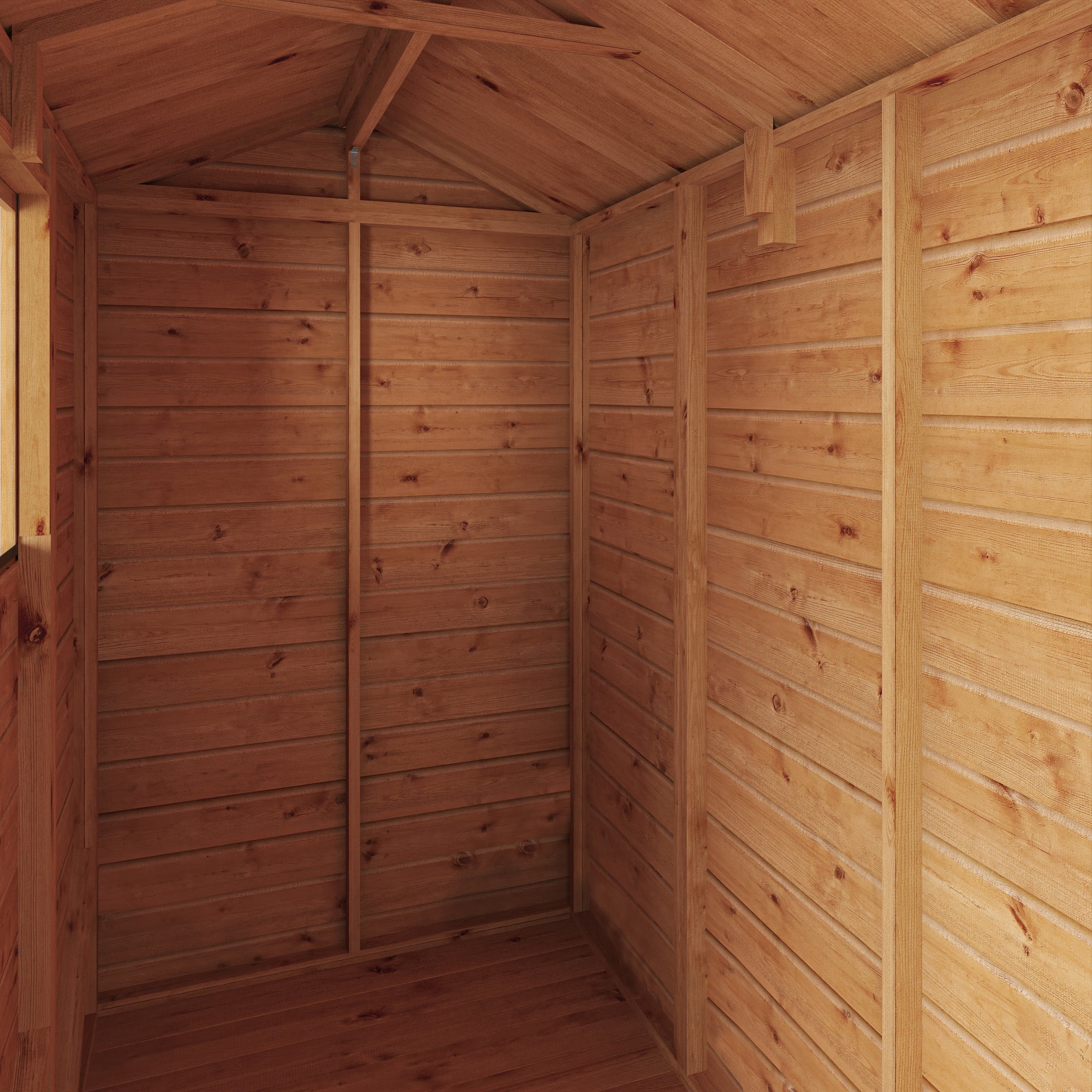 6 x 4 Woodsman Shiplap Apex - Glass