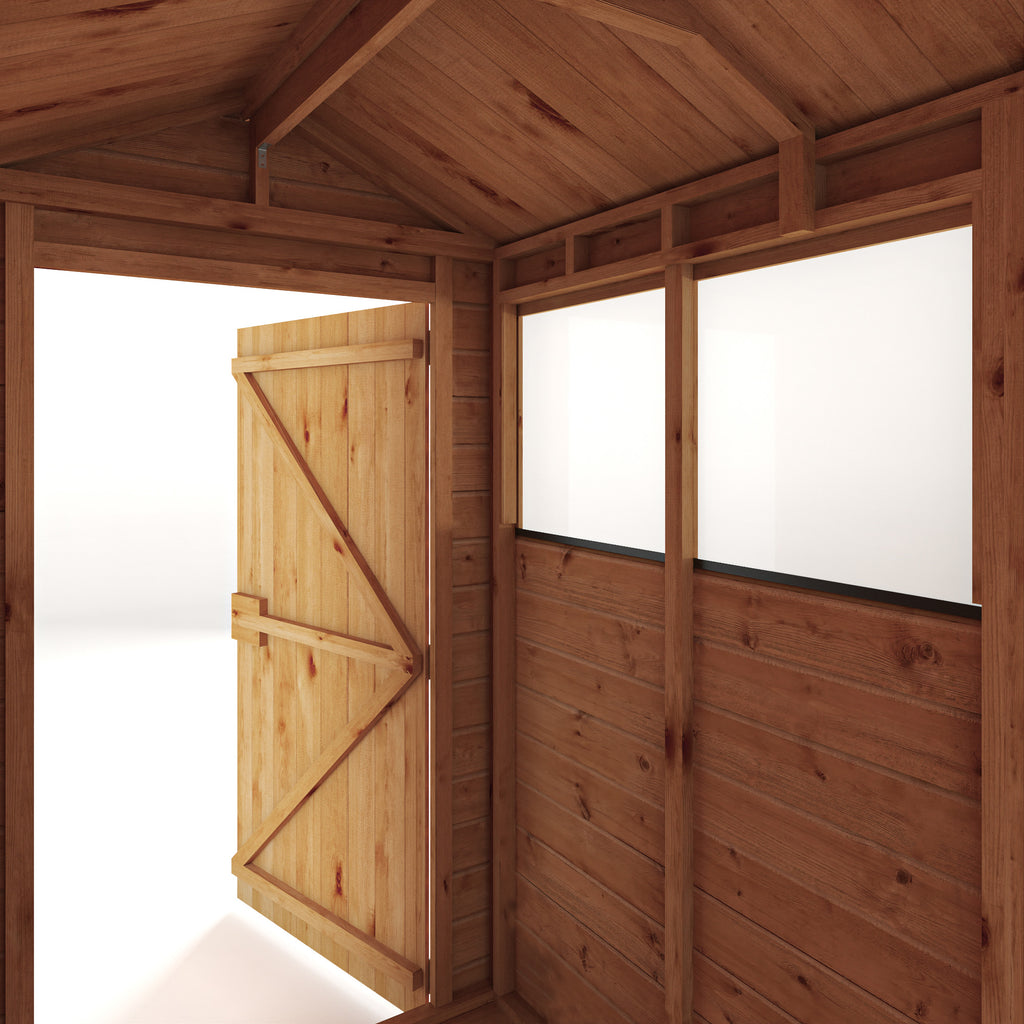 6 x 4 Woodsman Shiplap Apex - Glass