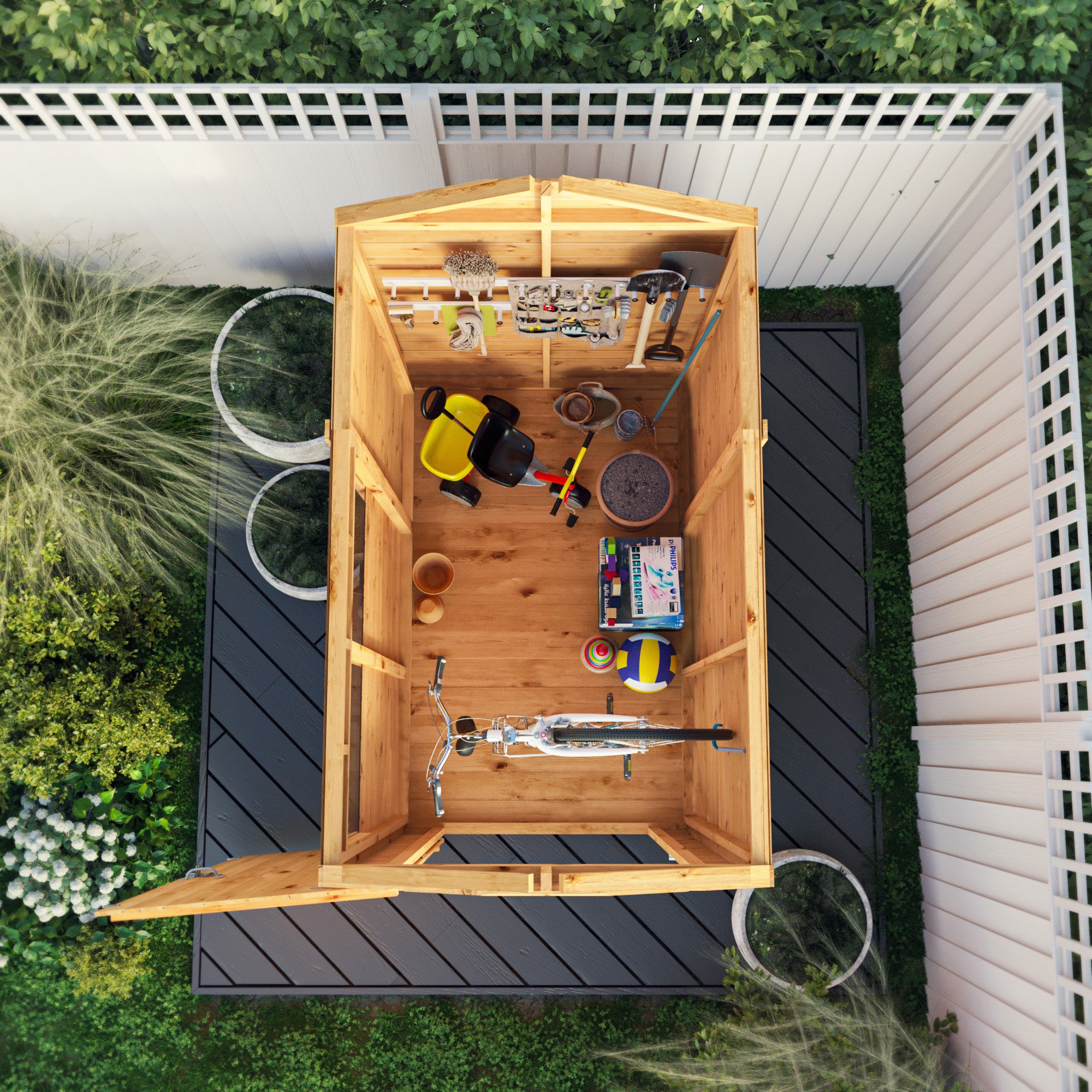 6 x 4 Woodsman Shiplap Apex - Glass