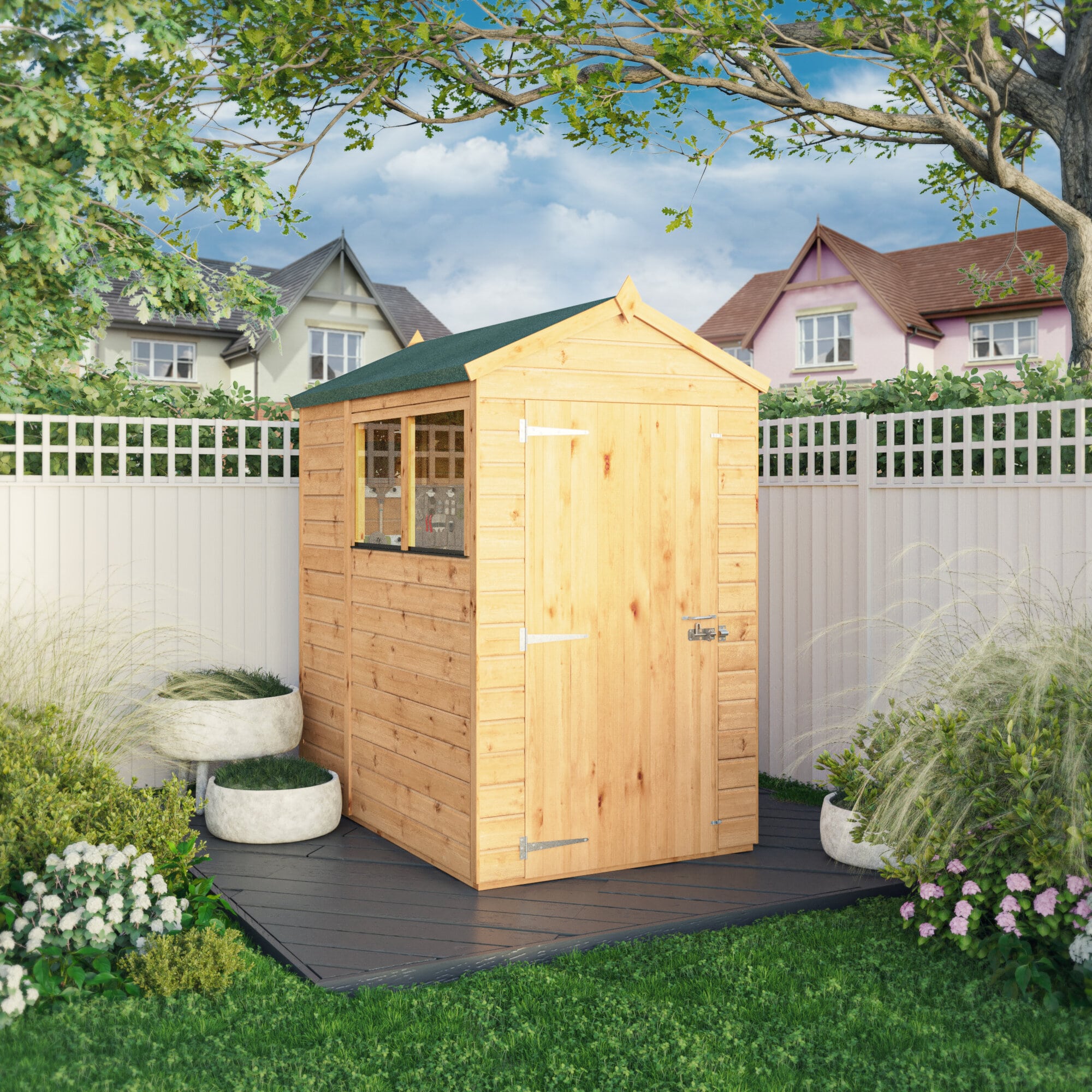 6 x 4 Woodsman Shiplap Apex - Glass