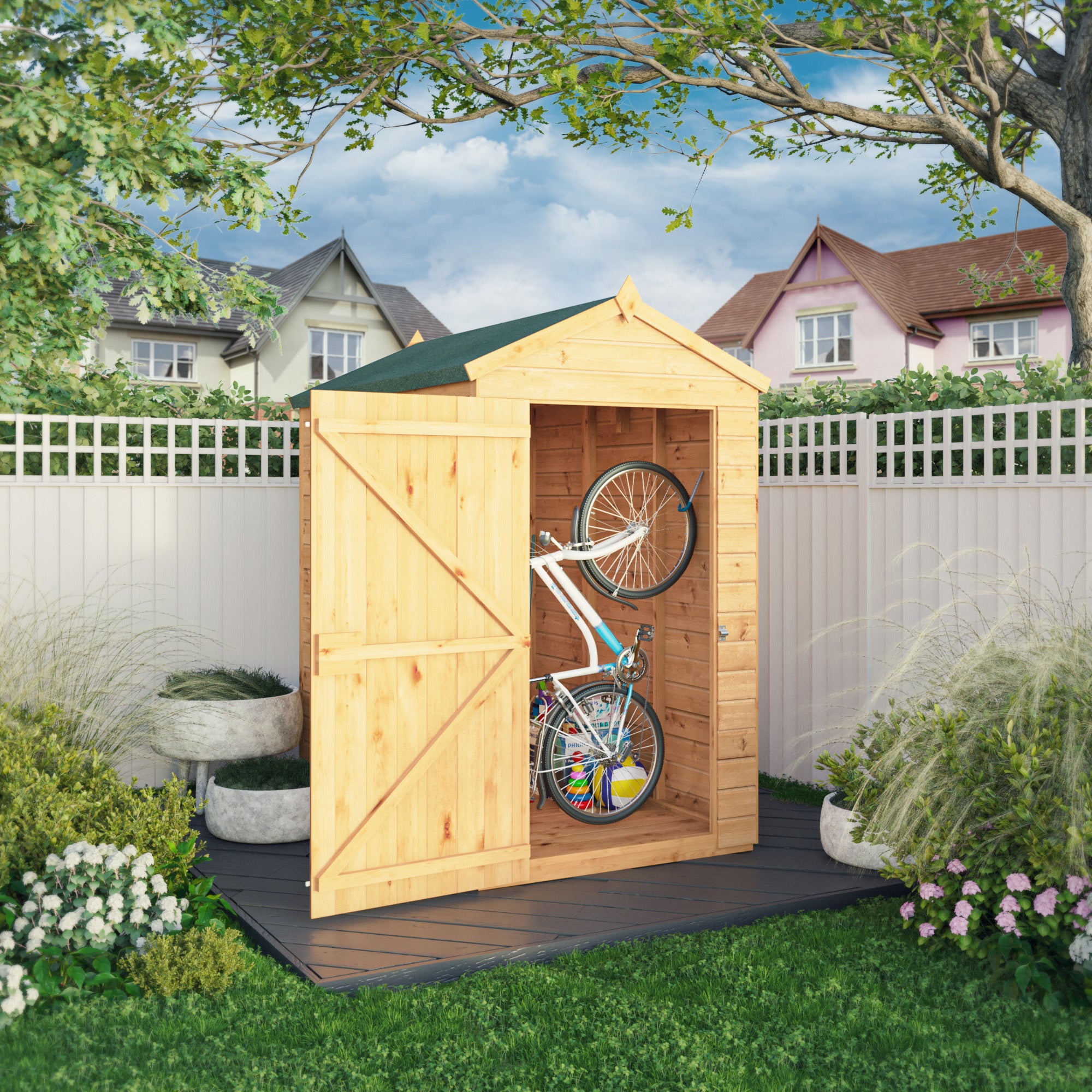 6 x 4 Woodsman Shiplap Apex - Glass