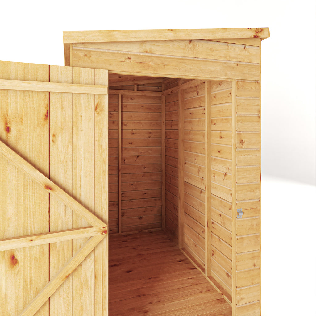 6 x 4 Woodsman Shiplap Pent - Glass