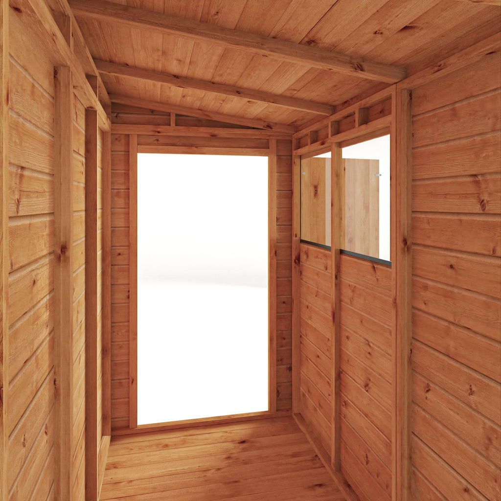 6 x 4 Woodsman Shiplap Pent - Glass
