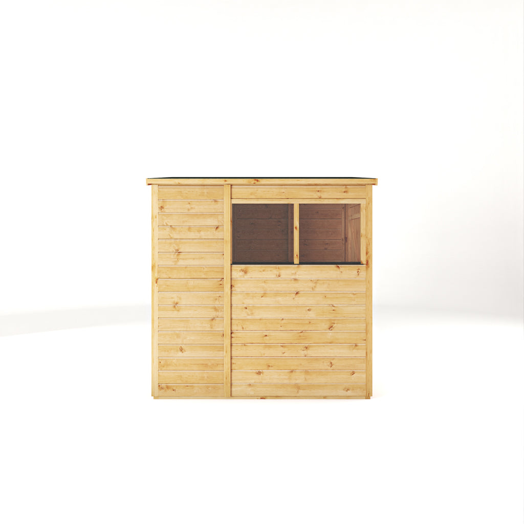 6 x 4 Woodsman Shiplap Pent - Glass