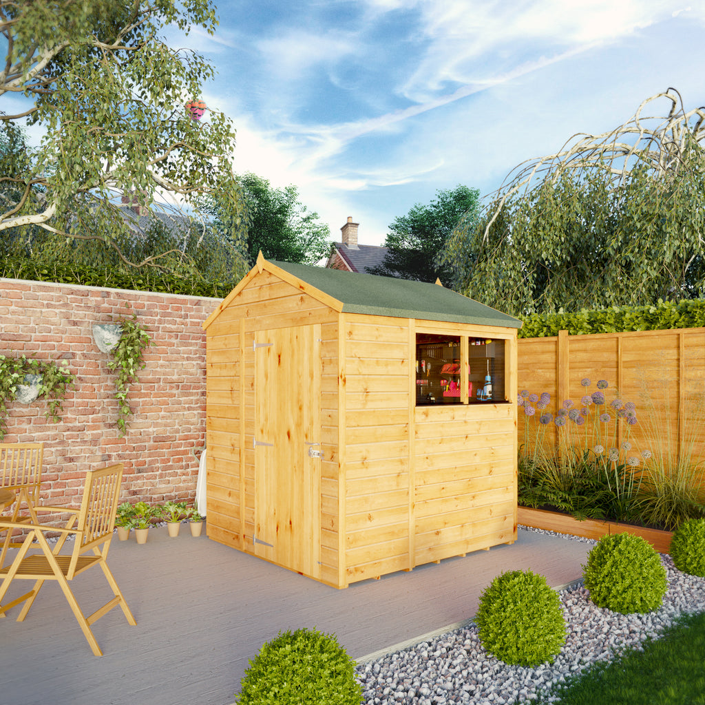 6 x 6 Woodsman Shiplap Apex - Glass