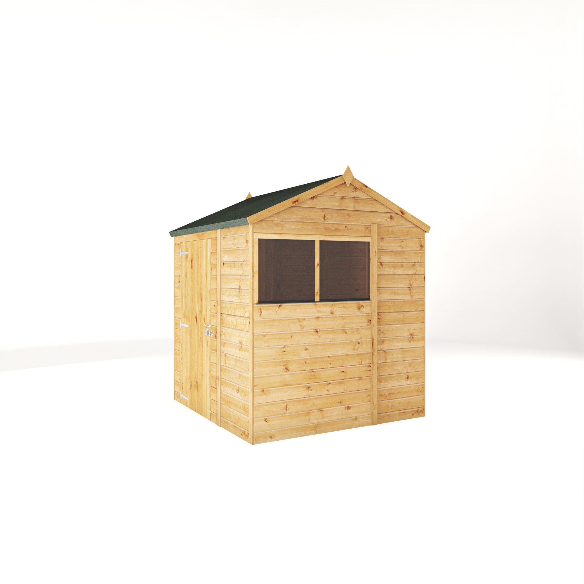 6 x 6 Woodsman Shiplap Apex - Glass