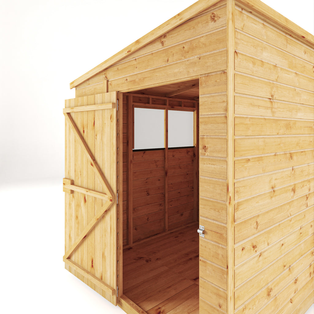 6 x 6 Woodsman Shiplap Pent - Glass