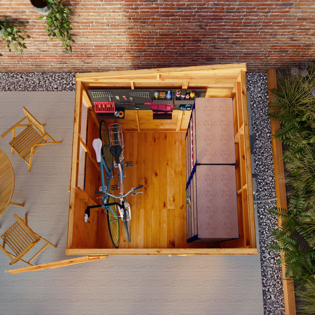 6 x 6 Woodsman Shiplap Pent - Glass