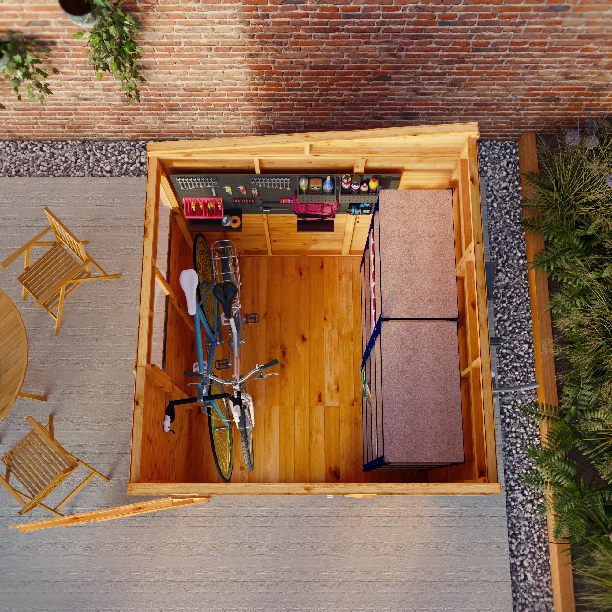 6 x 6 Woodsman Shiplap Pent - Glass