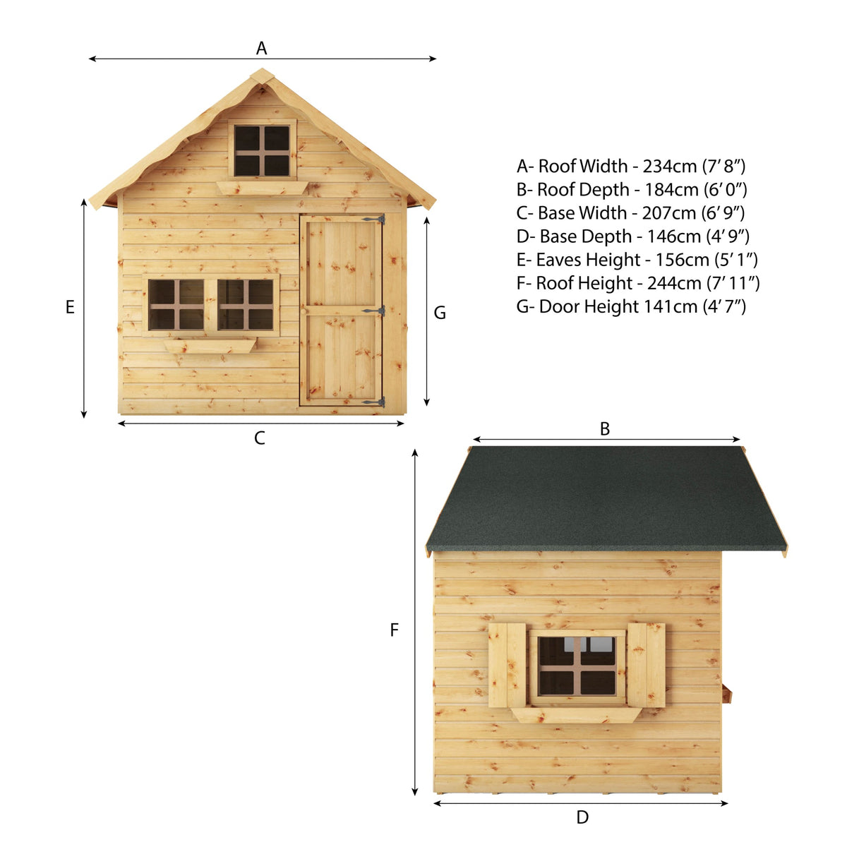Double Storey Swiss Cottage 7 x 5