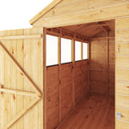 8 x 4 Woodsman Shiplap Apex - Glass