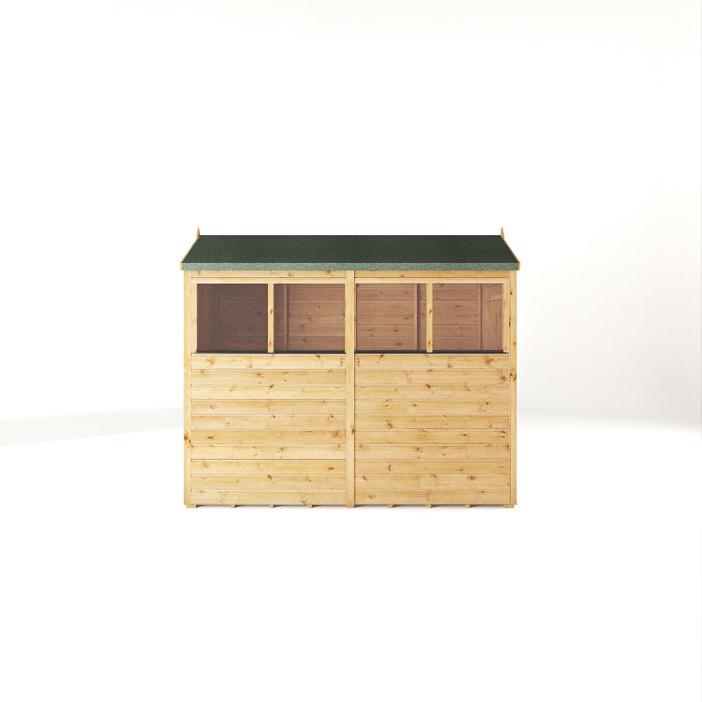 8 x 4 Woodsman Shiplap Apex - Glass