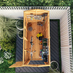 8 x 4 Woodsman Shiplap Apex - Glass