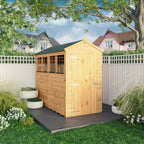 8 x 4 Woodsman Shiplap Apex - Glass