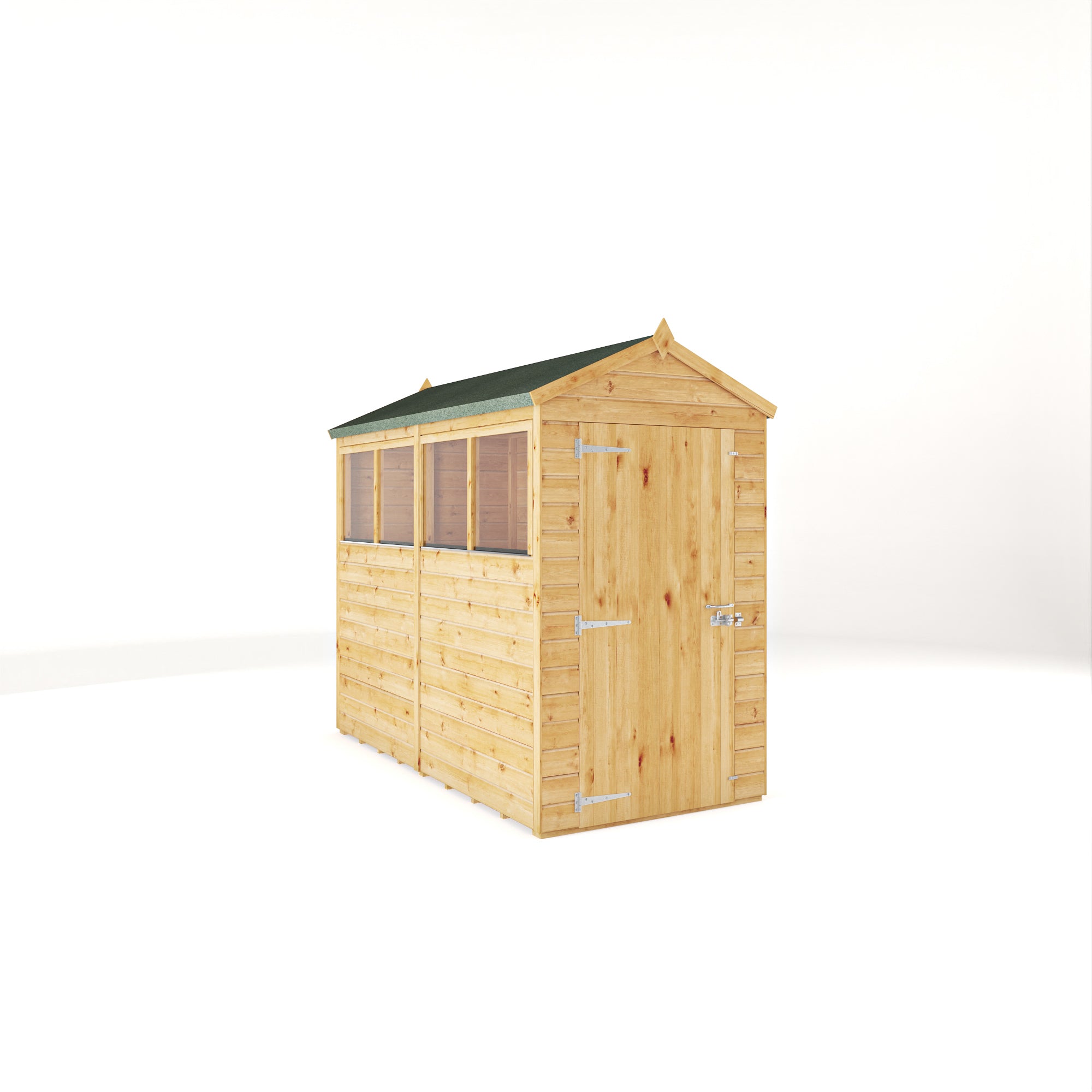 8 x 4 Woodsman Shiplap Apex - Glass