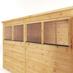 8 x 4 Woodsman Shiplap Pent - Glass