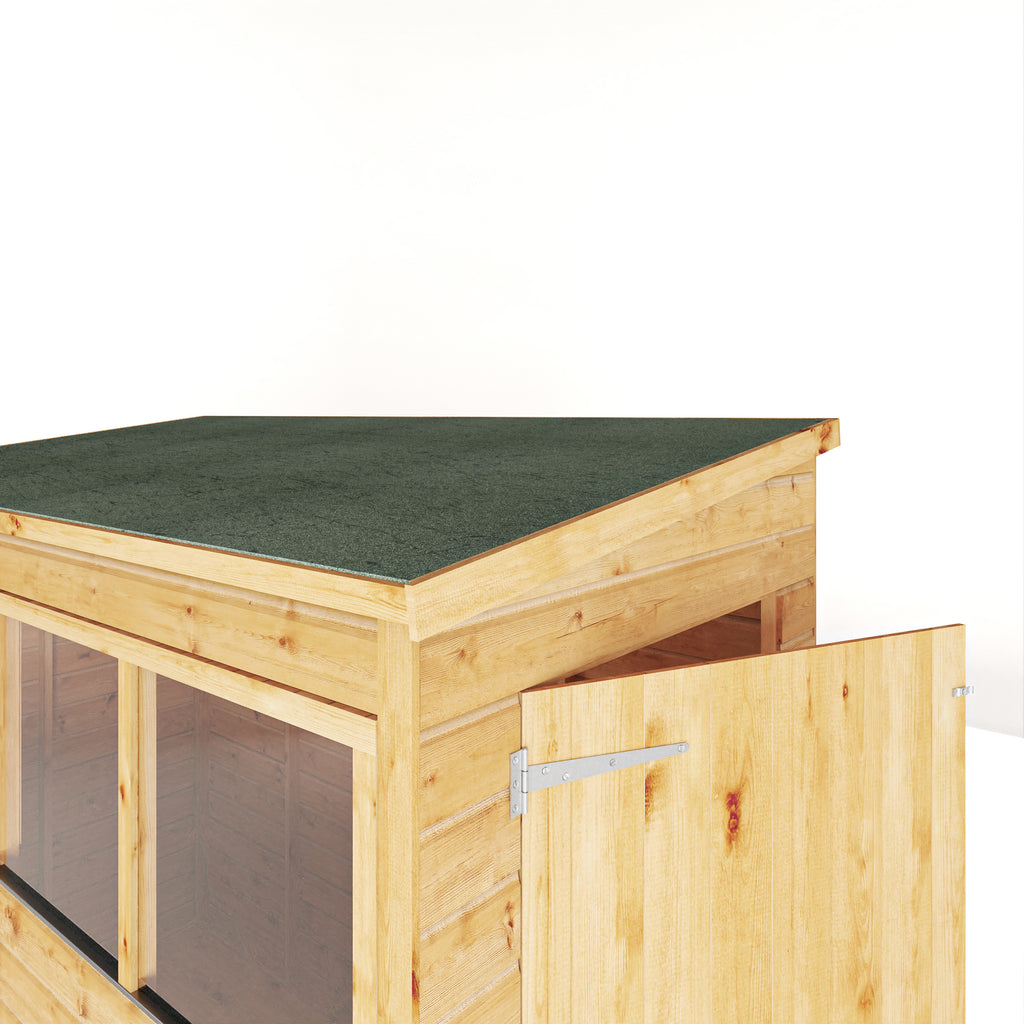 8 x 4 Woodsman Shiplap Pent - Glass
