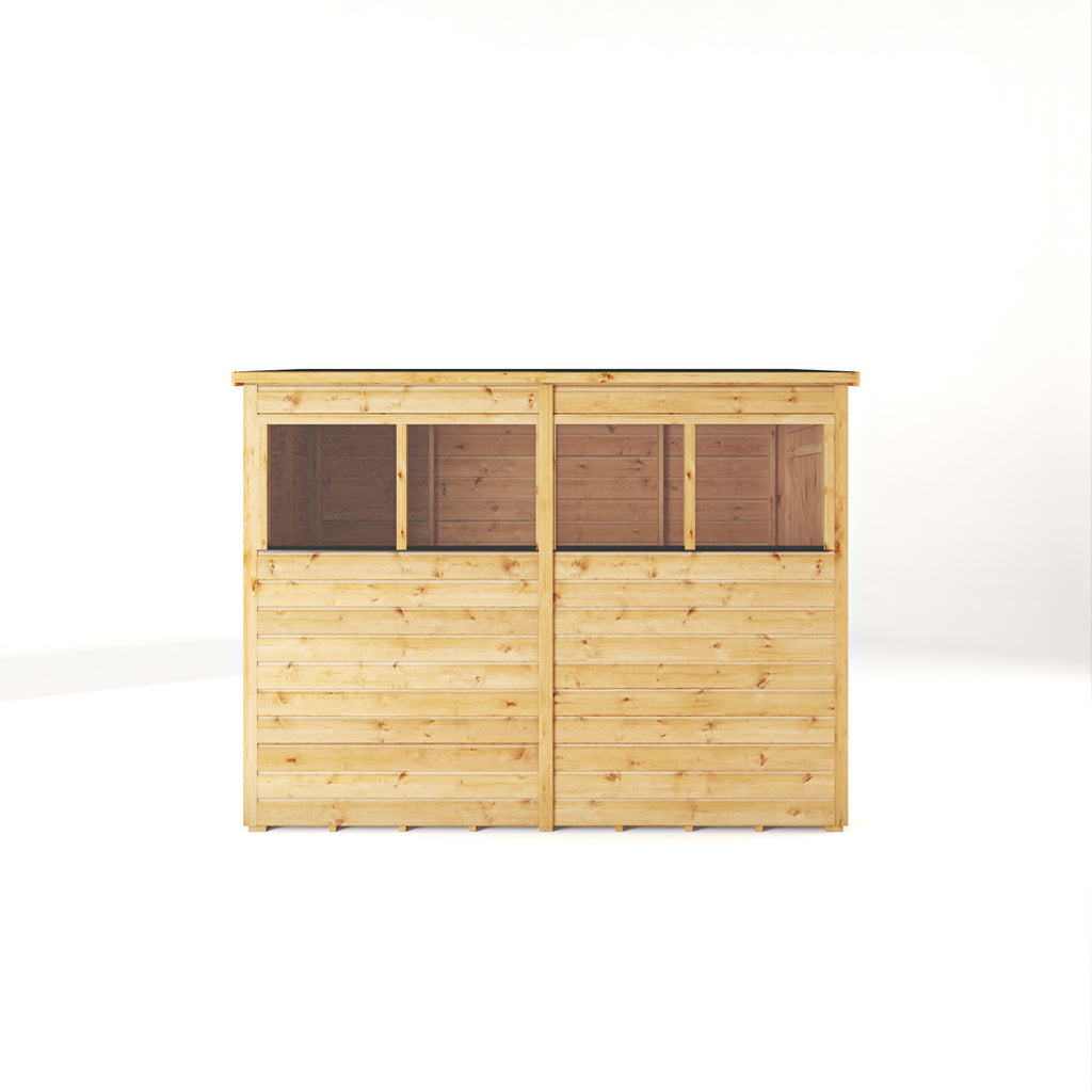 8 x 4 Woodsman Shiplap Pent - Glass
