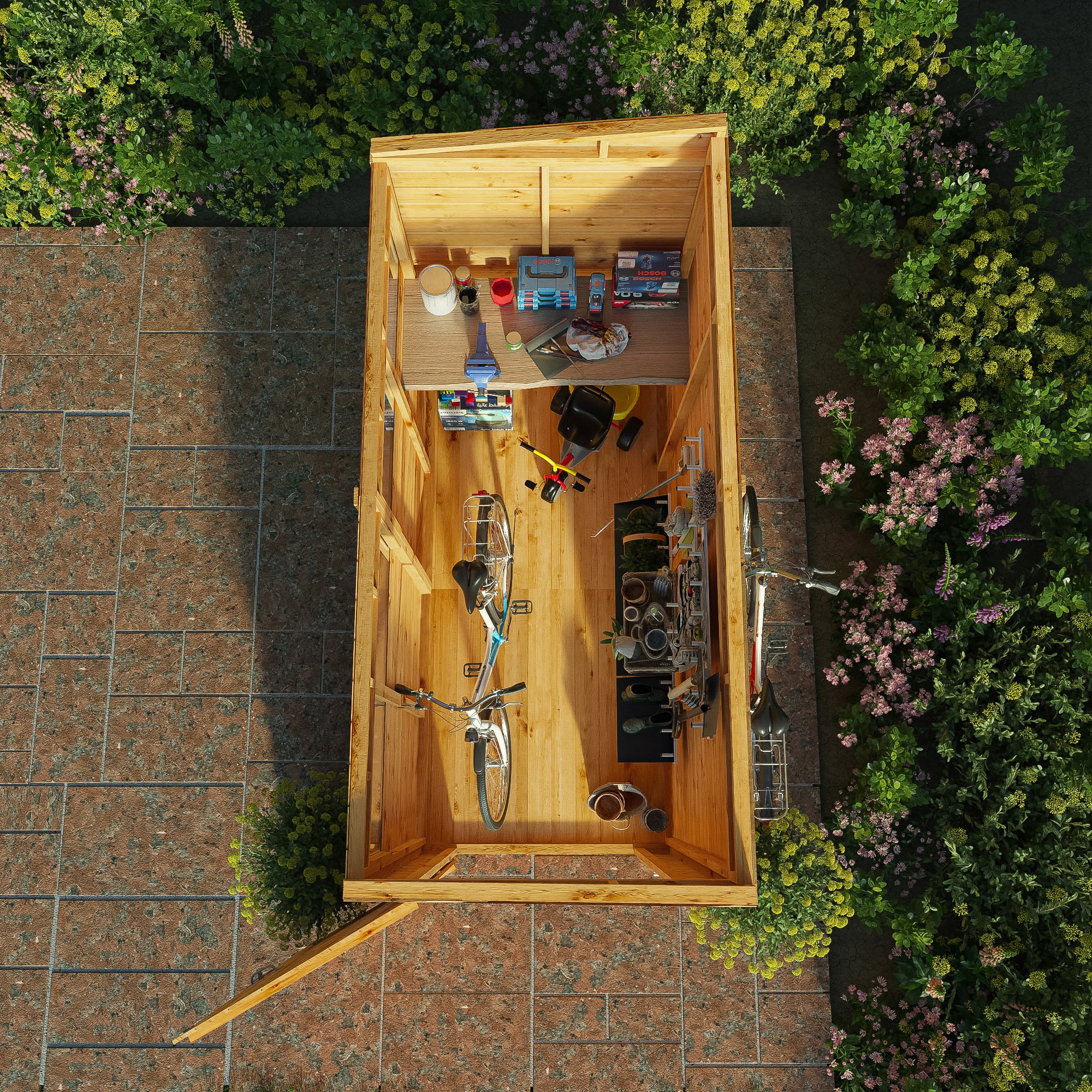 8 x 4 Woodsman Shiplap Pent - Glass