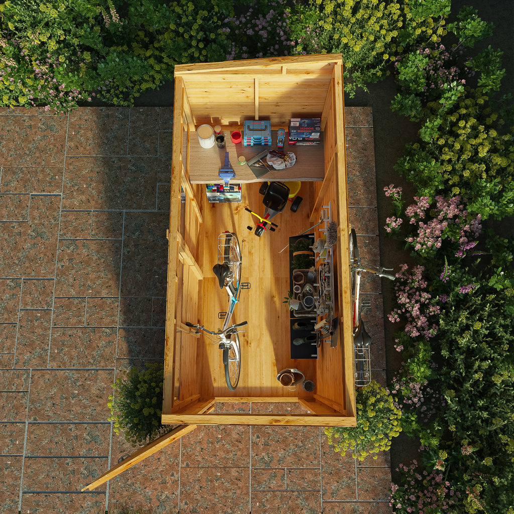 8 x 4 Woodsman Shiplap Pent - Styrene