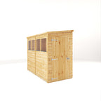 8 x 4 Woodsman Shiplap Pent - Glass