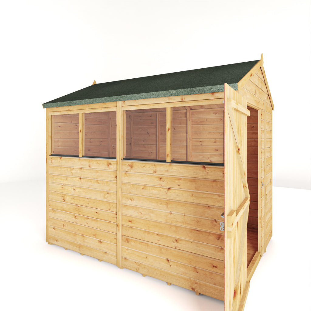 8 x 6 Woodsman Shiplap Apex - Glass