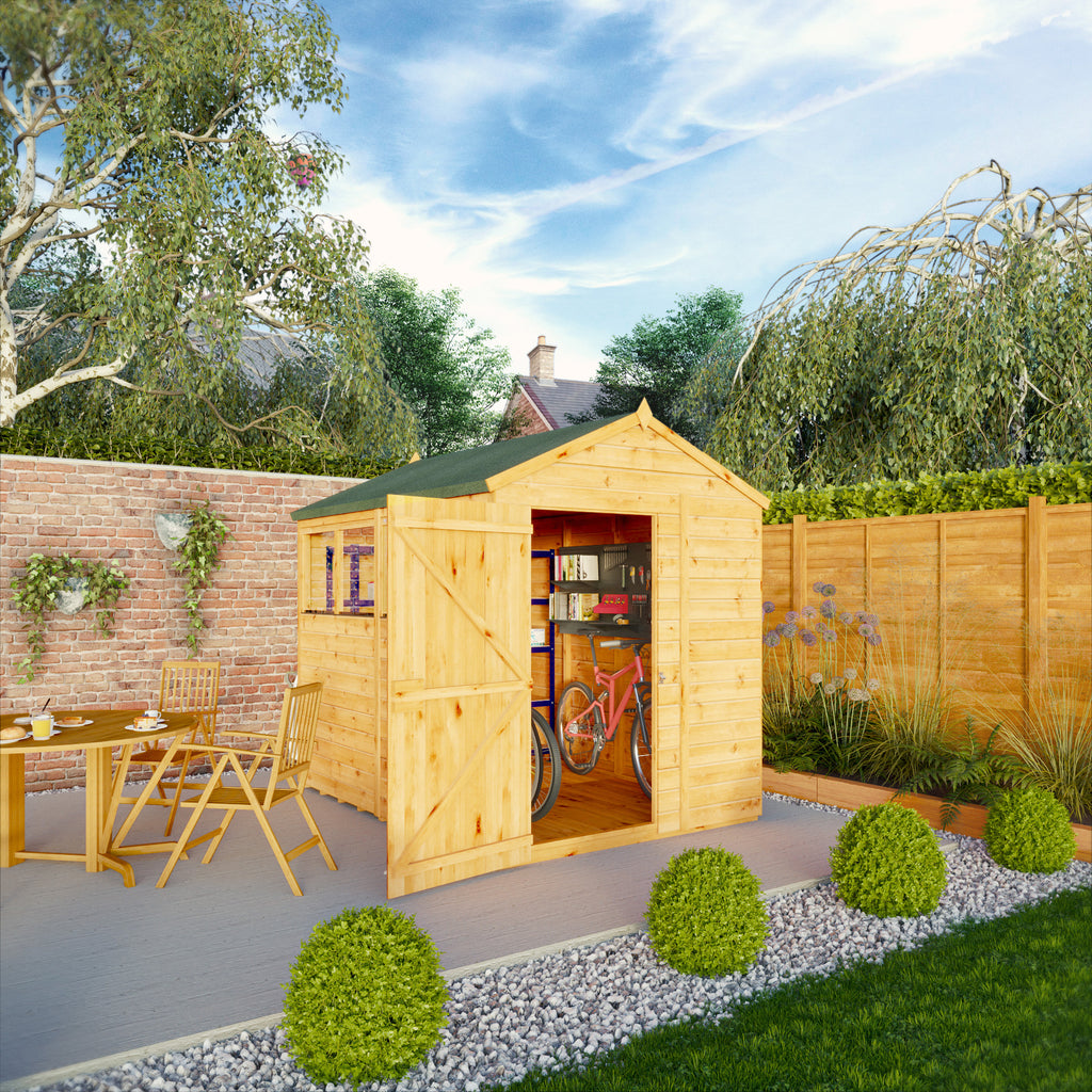 8 x 6 Woodsman Shiplap Apex - Glass