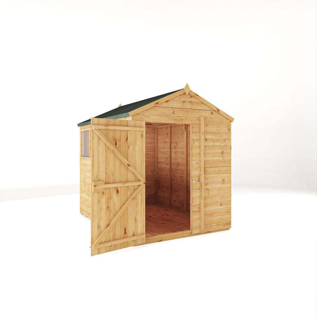 8 x 6 Woodsman Shiplap Apex - Glass