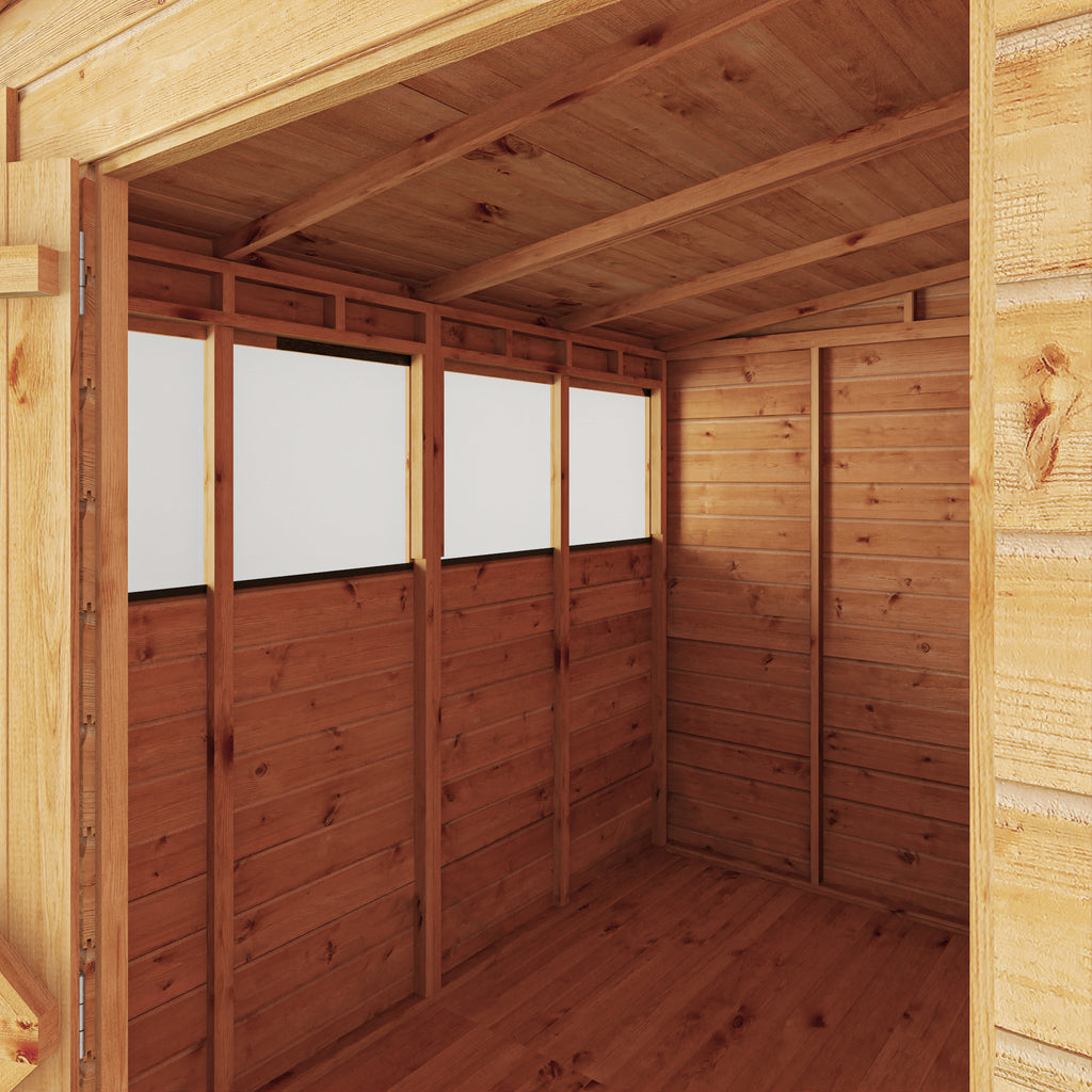 8 x 6 Woodsman Shiplap Pent - Styrene