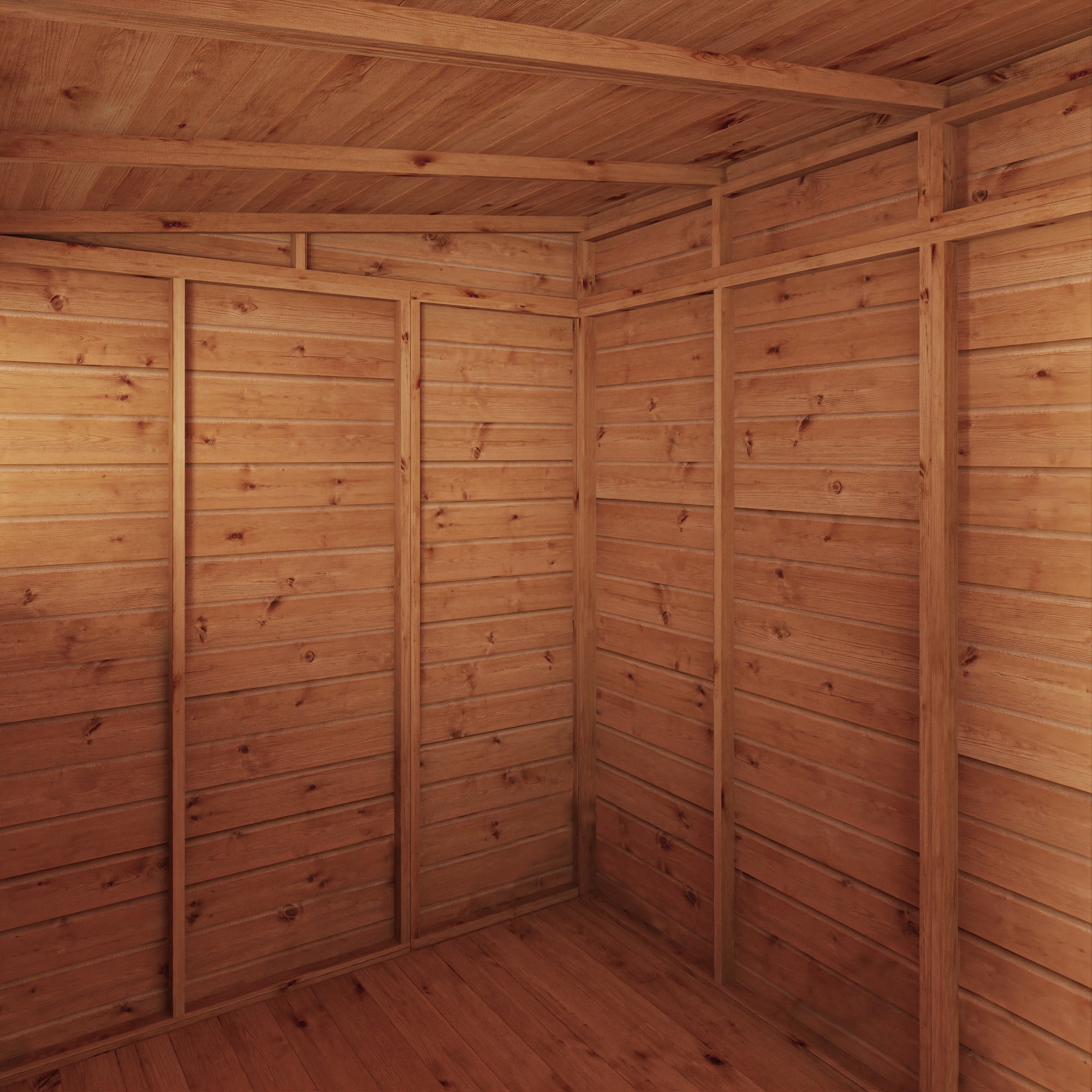 8 x 6 Woodsman Shiplap Pent - Styrene