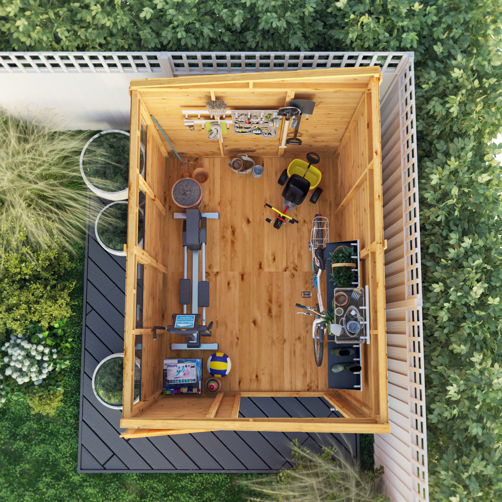 8 x 6 Woodsman Shiplap Pent - Styrene