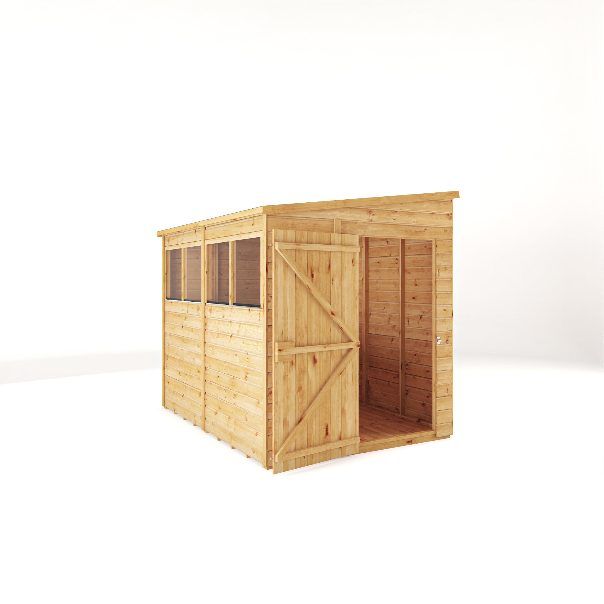 8 x 6 Woodsman Shiplap Pent - Styrene